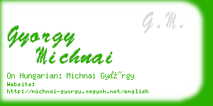 gyorgy michnai business card